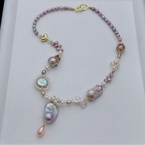 X810 Handmade Freshwater Baroque Pearl Necklace